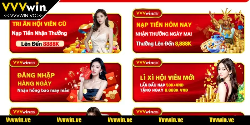 Hội viên nhận được nhiều ưu đãi hấp dẫn khi truy cập VVVWIN 